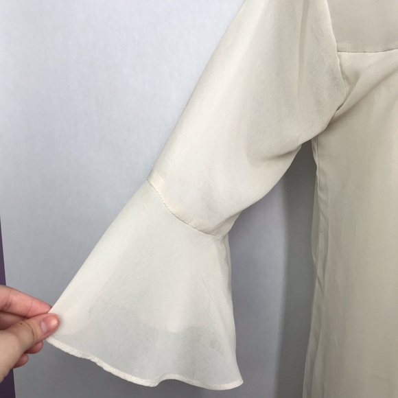 🎁 Sweet Sixteen Off White Scoop Neck Women’s Embroidered Tunic Top/Dress - Picture 4 of 5